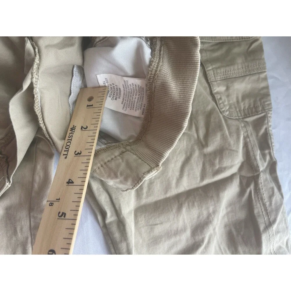 Women’s Lee Khaki Pants Boot Cut Size 8 Relaxed Fit Mid rise Stretch Utiliy